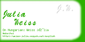 julia weiss business card